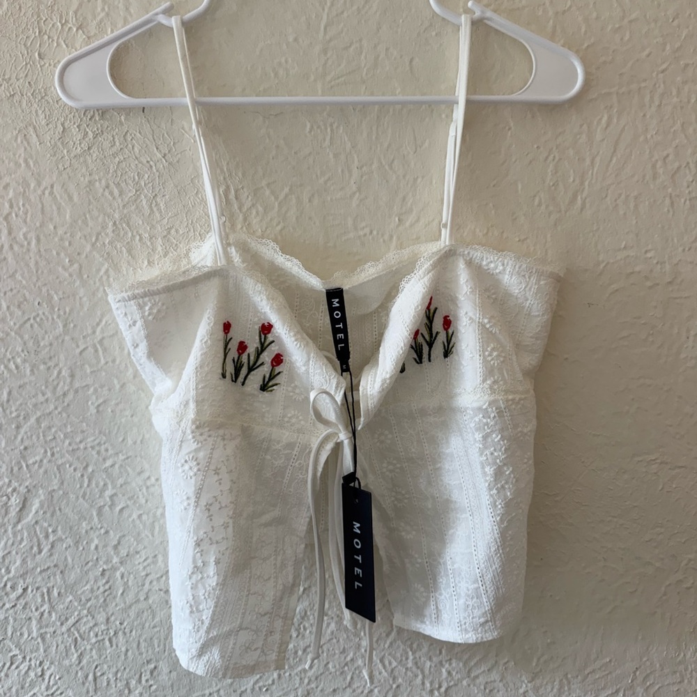 Motel Rocks White Floral Camisole